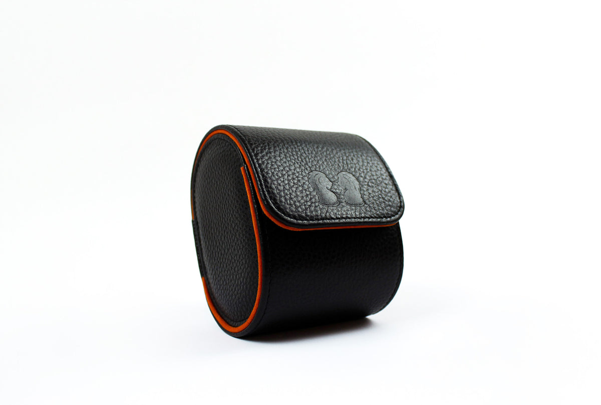 Watch Case Black for 1 Watch | Genuine Leather