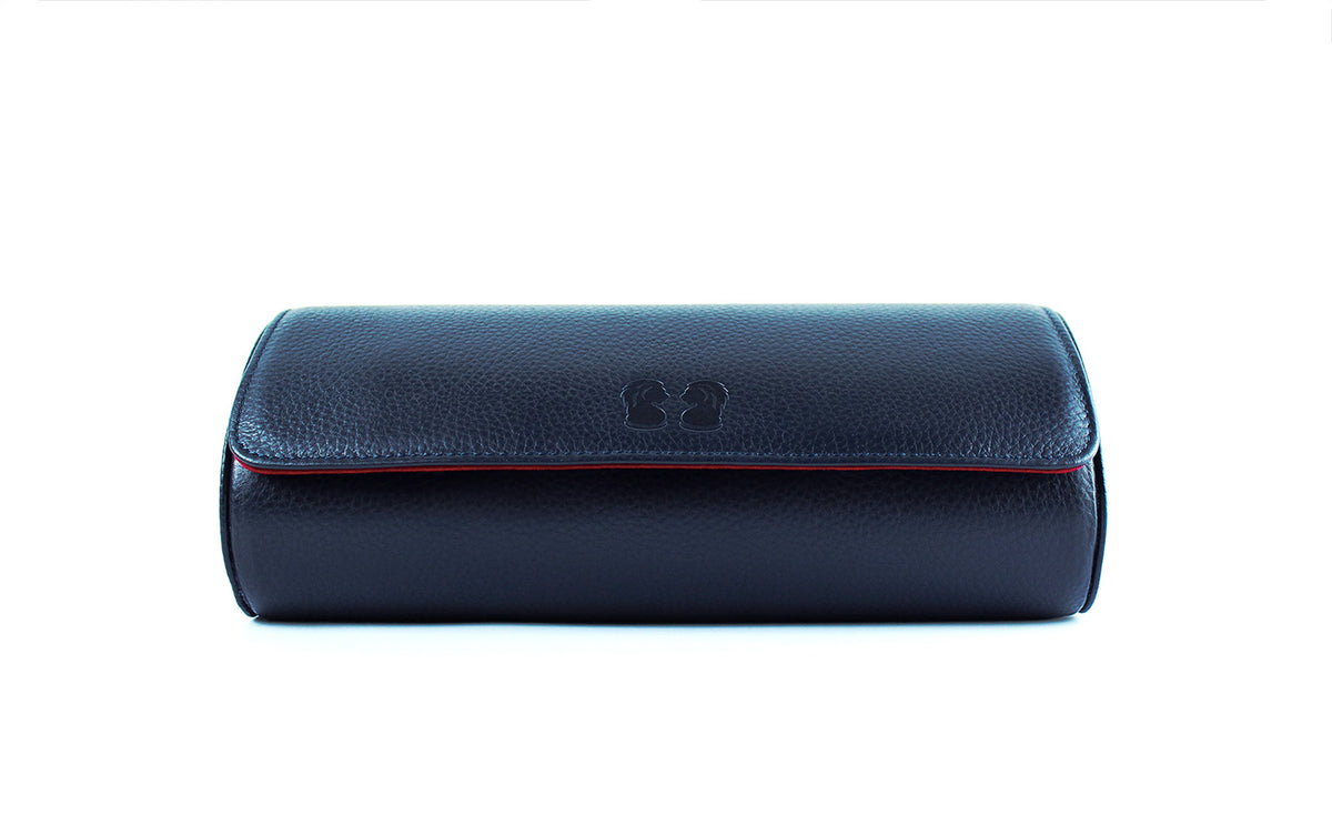 Uhrenrolle Navy-Blau für 3 Uhren | Echtleder